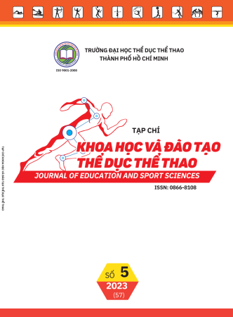 TẠP CHÍ KHOA HỌC VÀ ĐÀO TẠO THỂ DỤC THỂ THAO (SỐ 5 NĂM 2023)